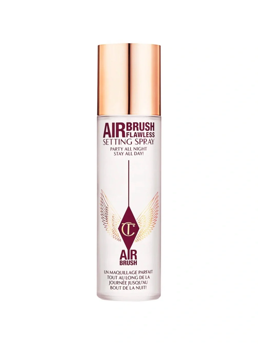 Charlotte Tilbury Airbrush Flawless Setting Spray - Gold & Burgundy Packaging